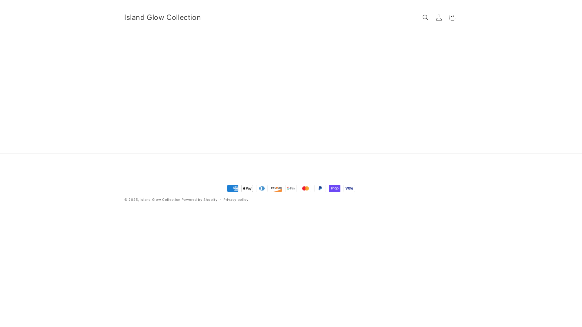 website screenshot of https://islandglowcollection.com/