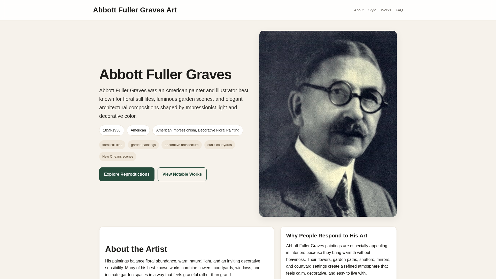 website screenshot of https://abbottfullergraves.pages.dev/