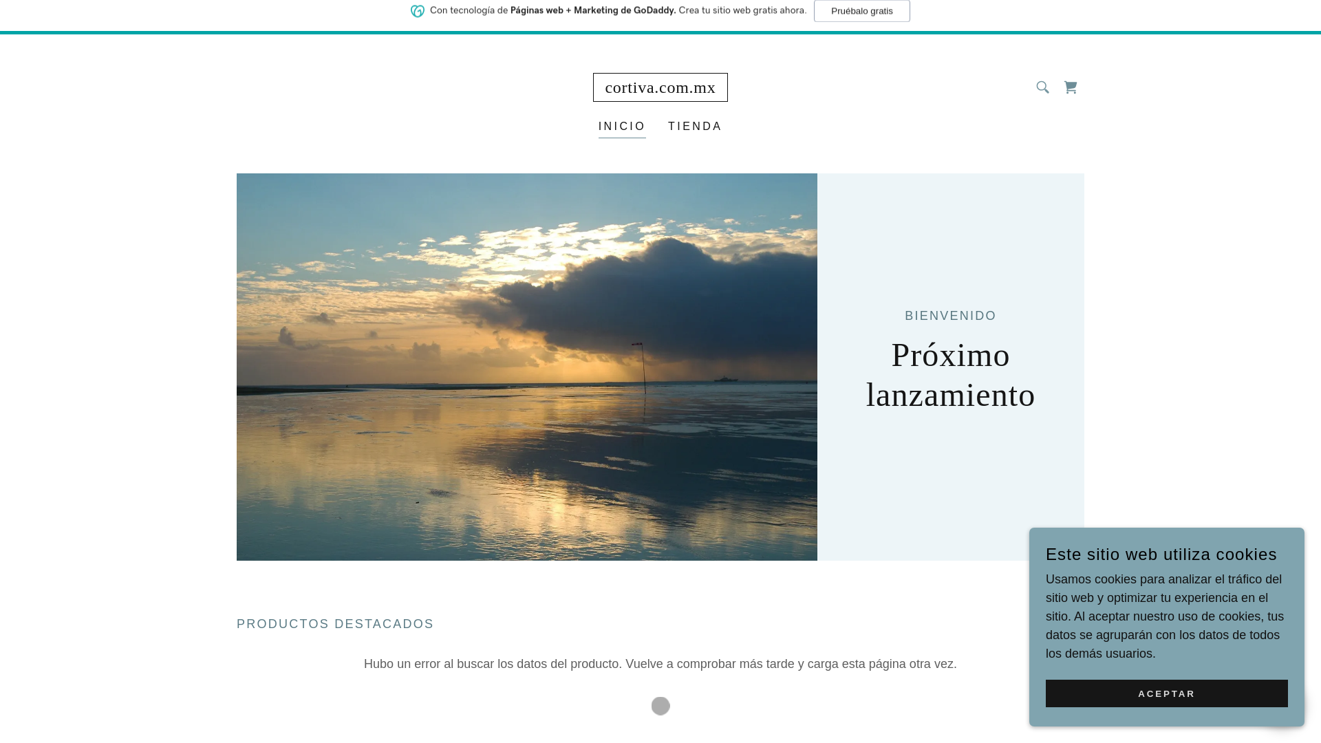 website screenshot of https://cortiva.com.mx/