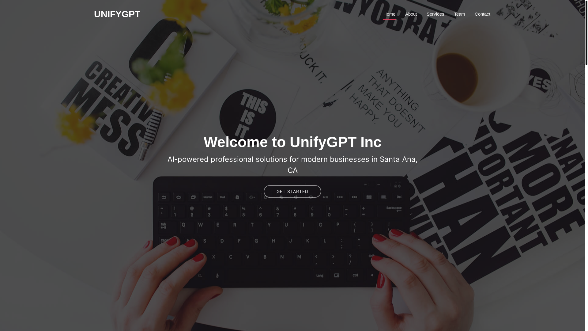 website screenshot of https://theunifygpt.pages.dev/