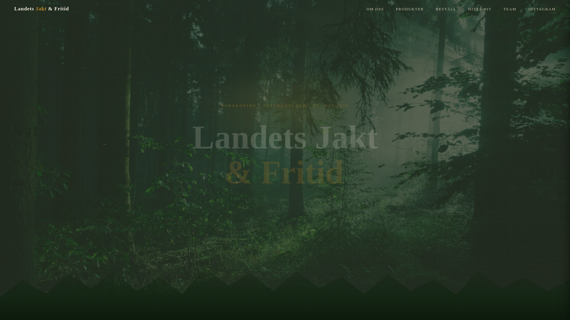 website screenshot of https://landetsjakt.se