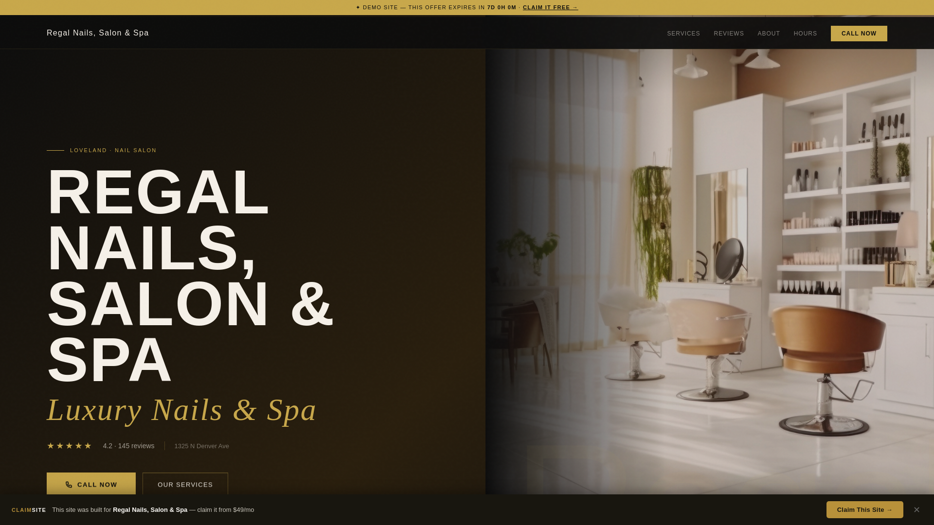 website screenshot of https://regal-nails-salon-spa-ejg8.pages.dev/