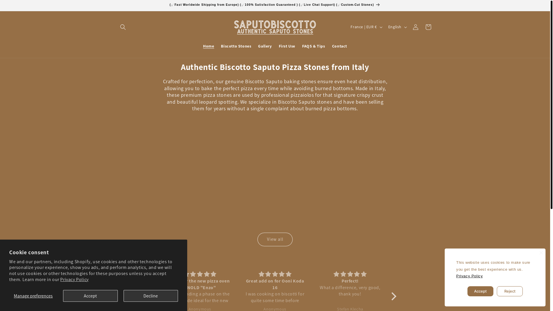 website screenshot of https://originalbiscotto.com/