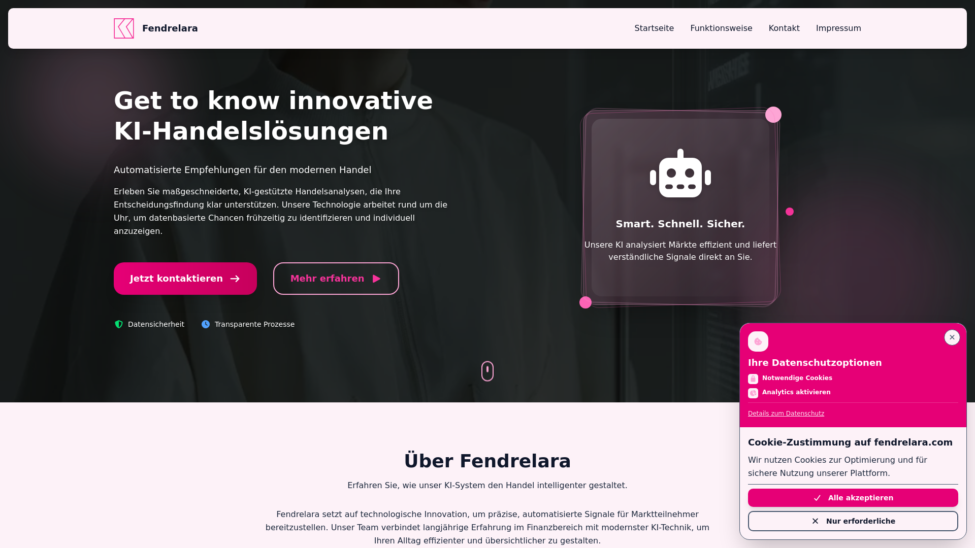 website screenshot of https://fendrelara.com/