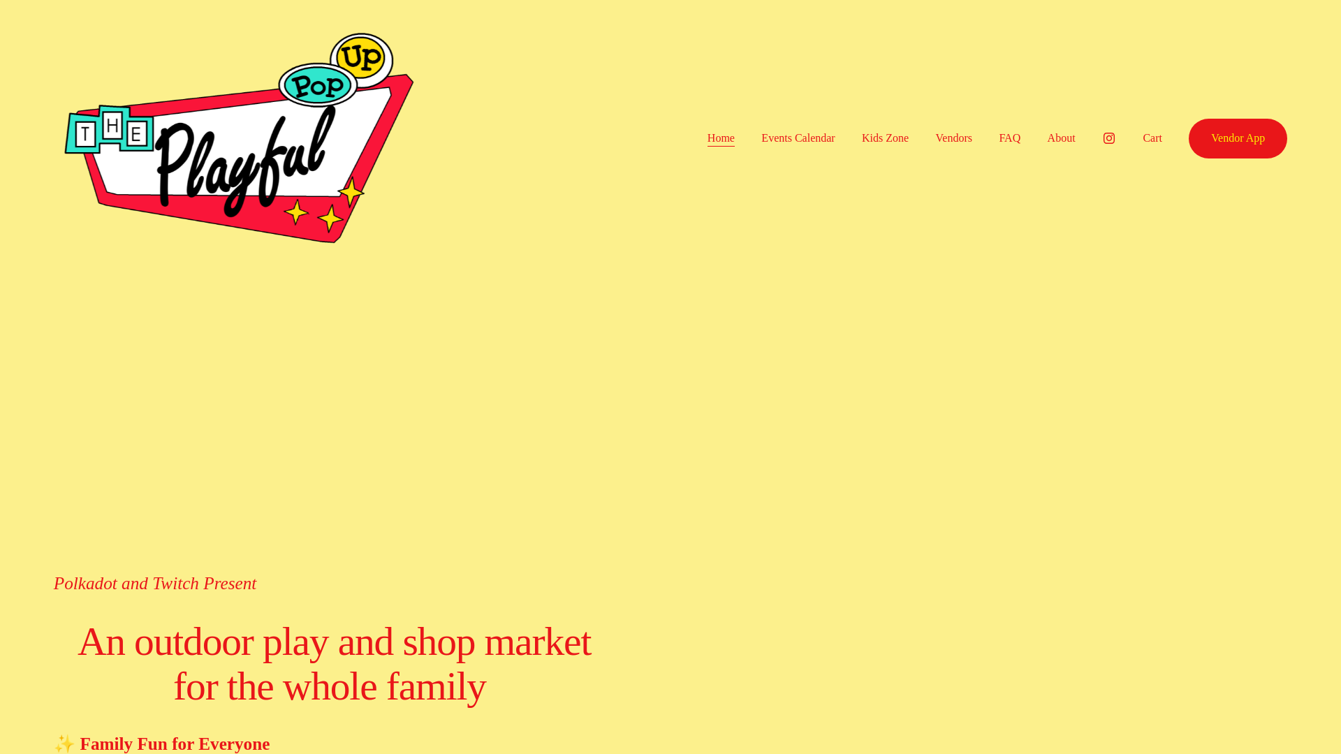 website screenshot of https://theplayfulpopup.store/
