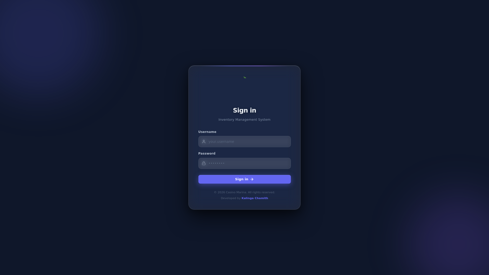 website screenshot of https://casinomarinaims.com/
