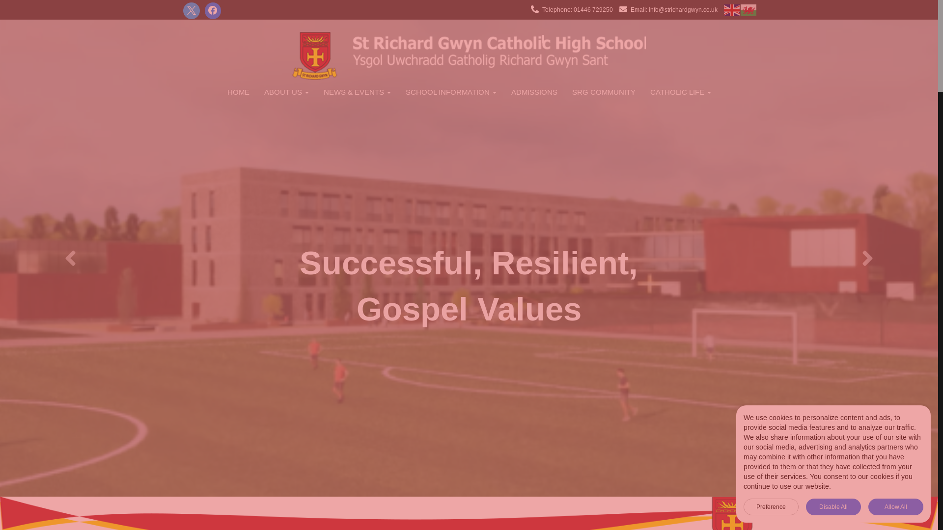 website screenshot of https://strichardgwyn.co.uk/