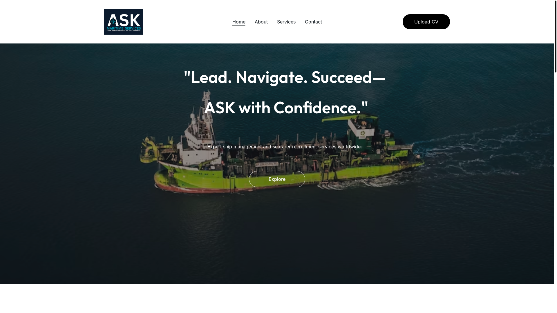 website screenshot of https://askmaritime.com/