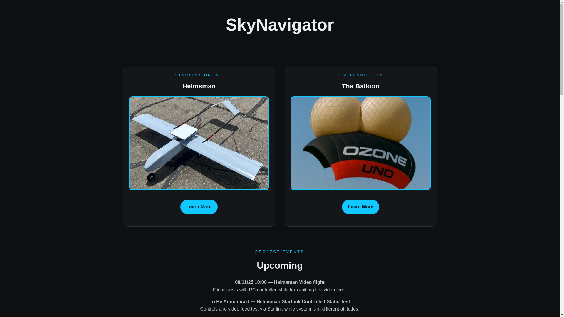 website screenshot of https://testskynav.pages.dev/