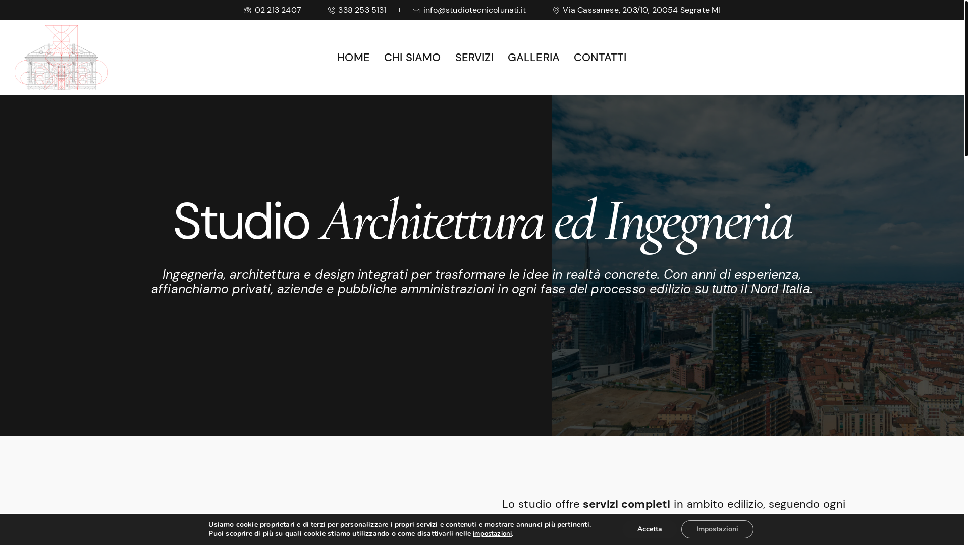 website screenshot of https://studiotecnico-lunati.it/