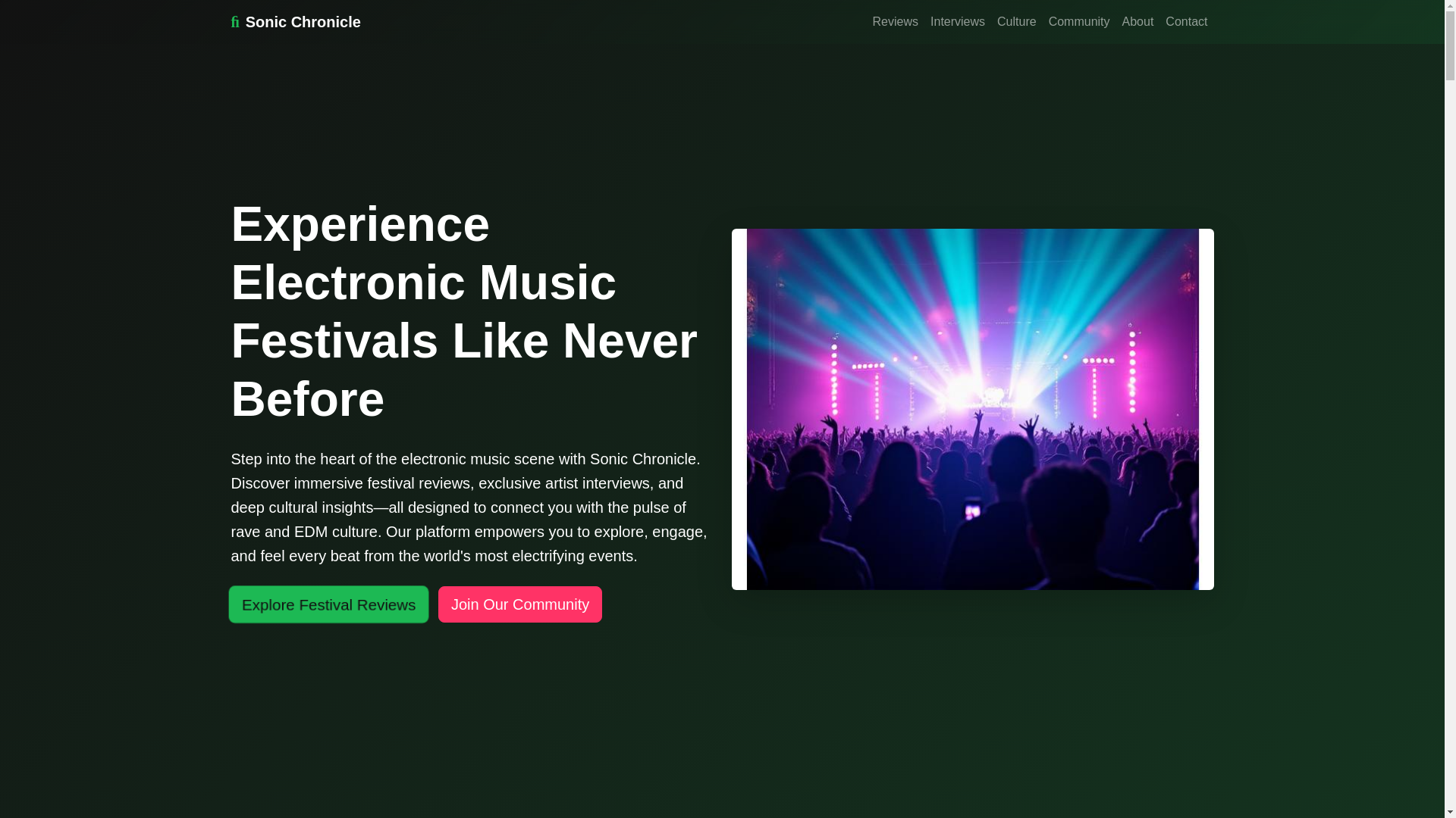 website screenshot of https://festivaldiscover.com/