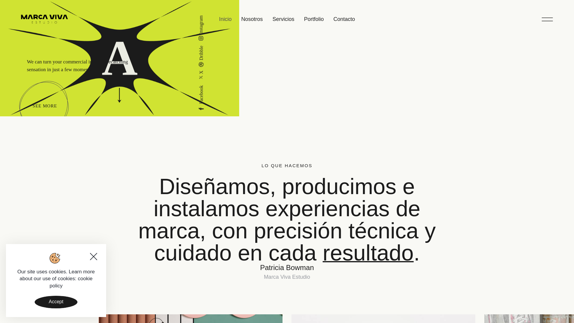 website screenshot of https://marcavivaestudio.com/