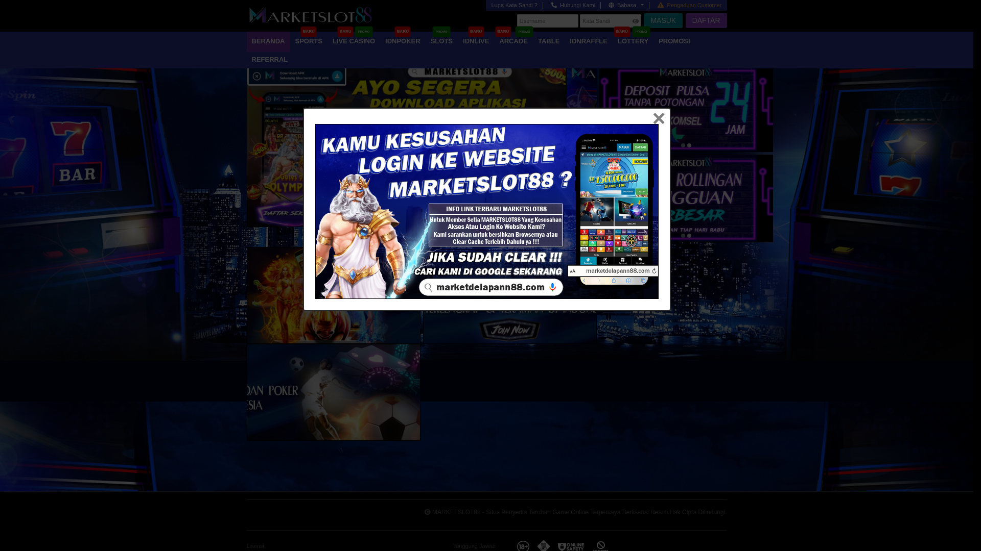 website screenshot of https://marketprincess88.com/