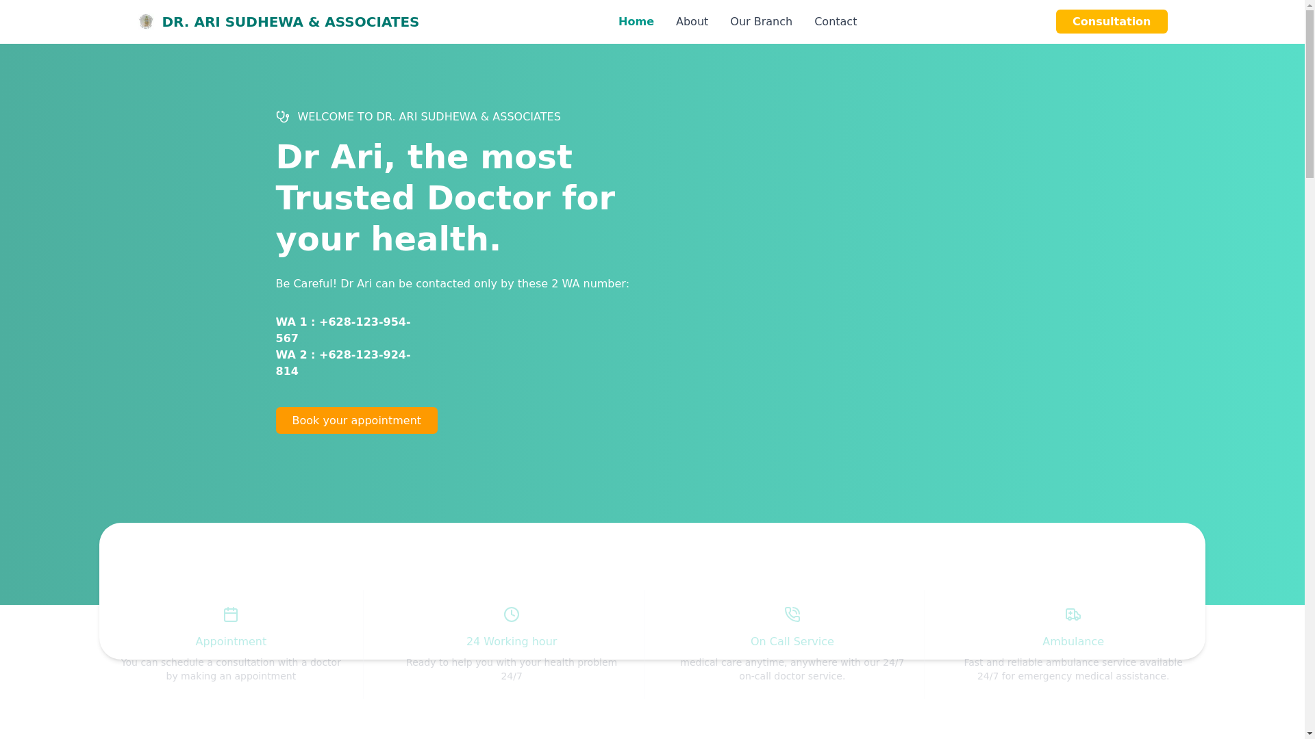 website screenshot of https://draribalidoctor.com/