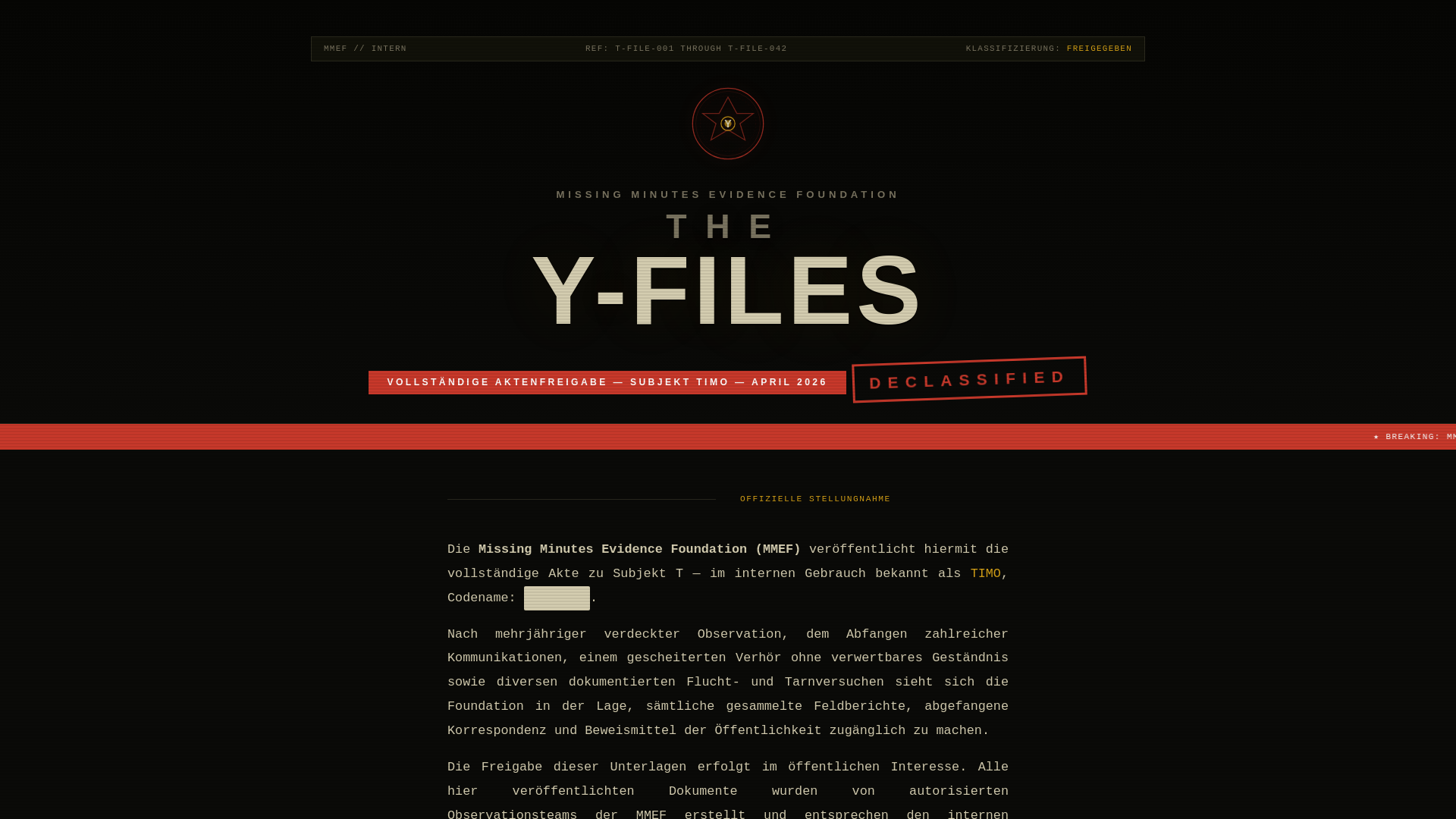 website screenshot of https://the-y-files.de