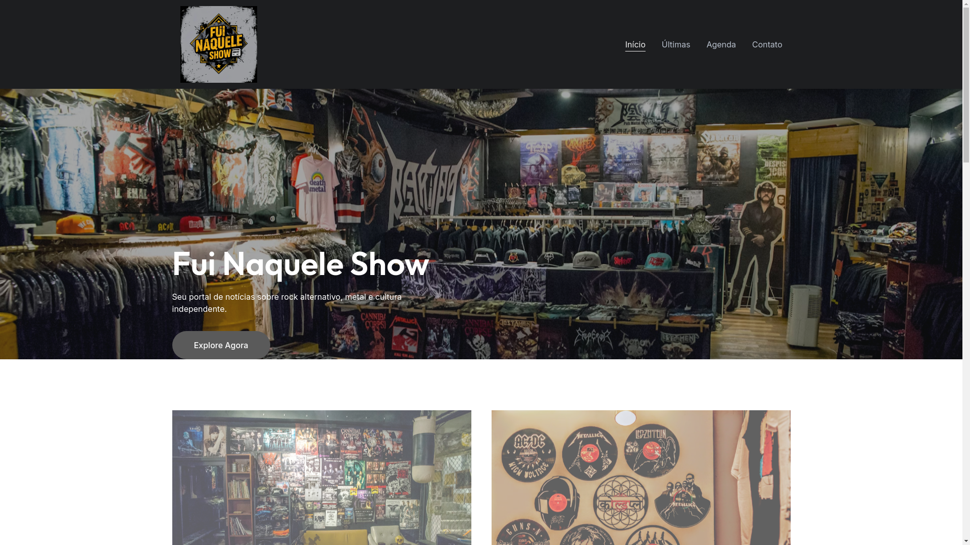 website screenshot of https://fuinaqueleshow.com.br/