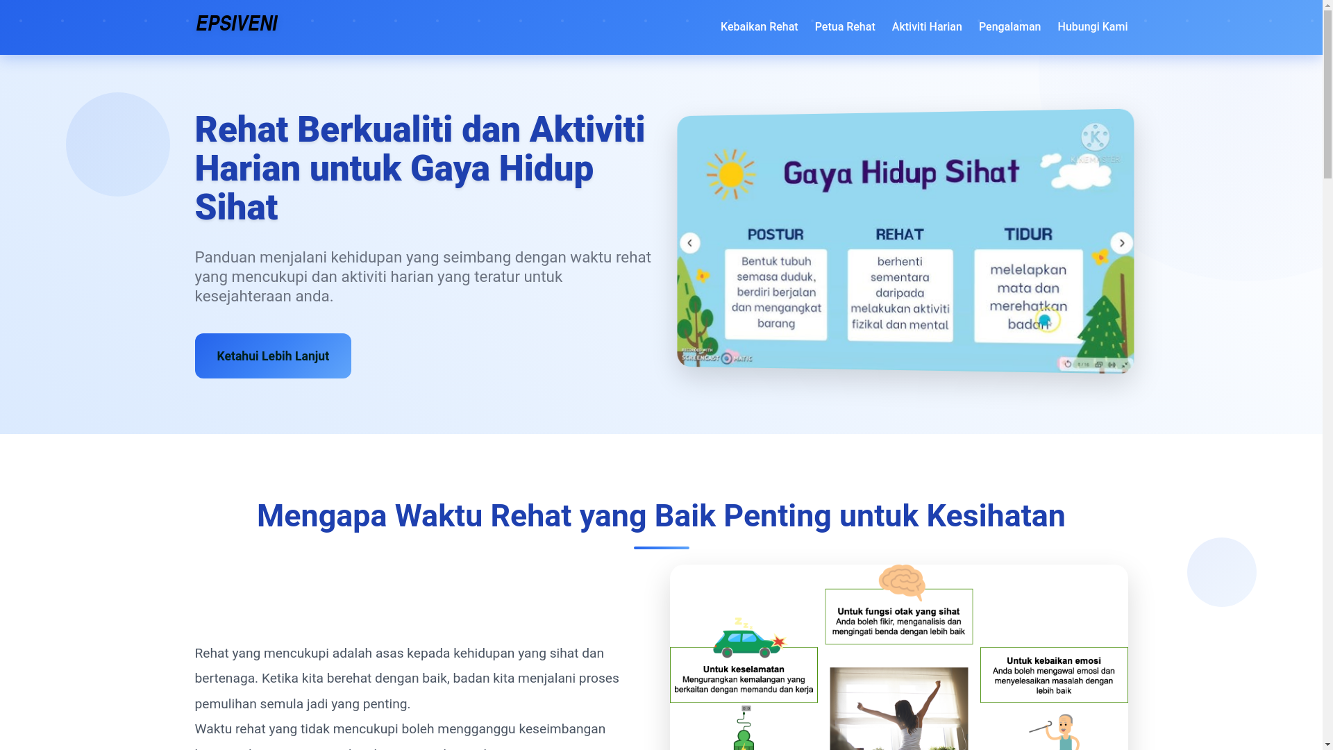 website screenshot of https://epsiveni.com/