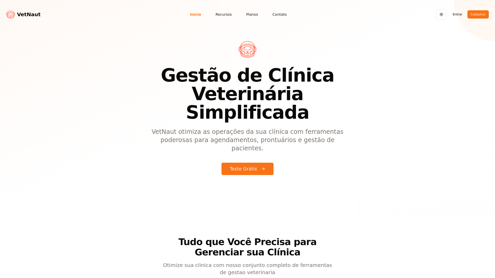 website screenshot of https://vetnaut-front.pages.dev/