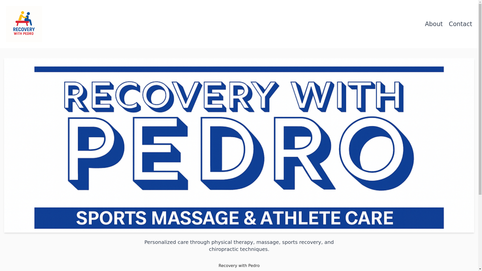 website screenshot of https://recoverywithpedro.com/