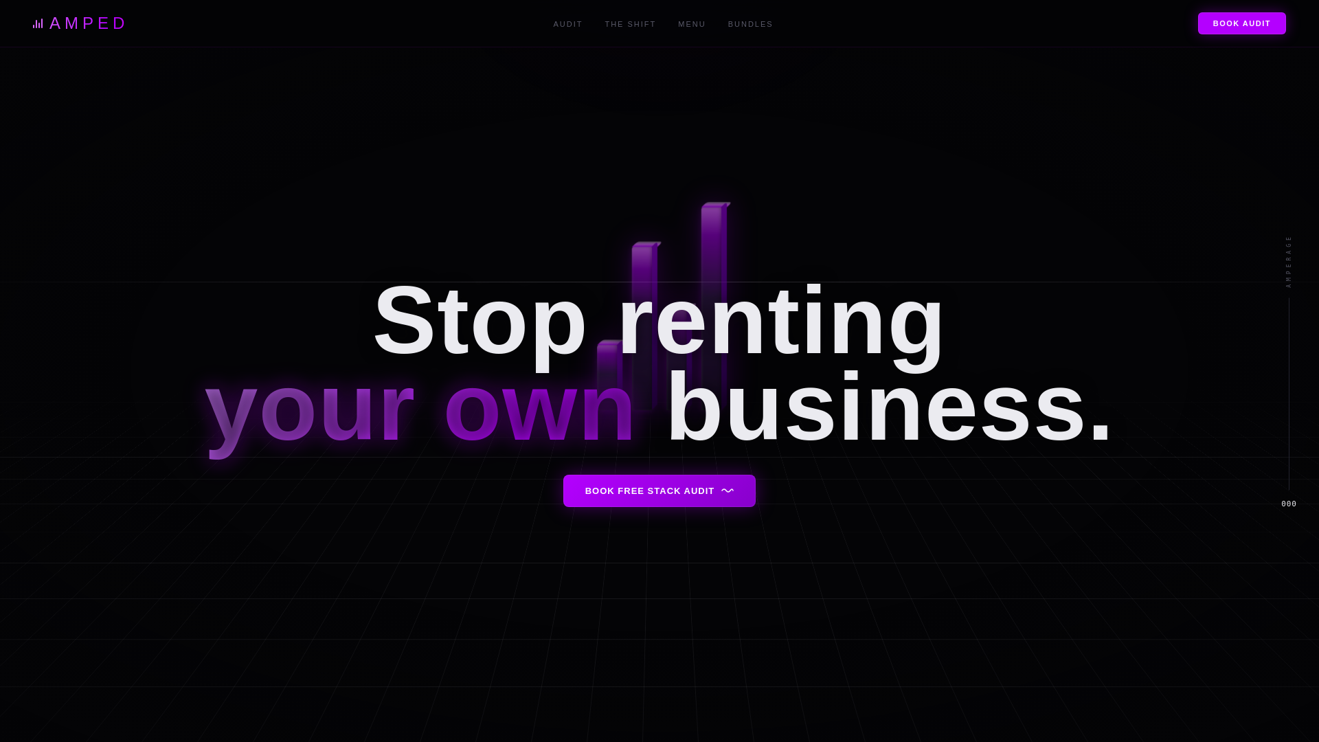 website screenshot of https://ampedautomations.com/