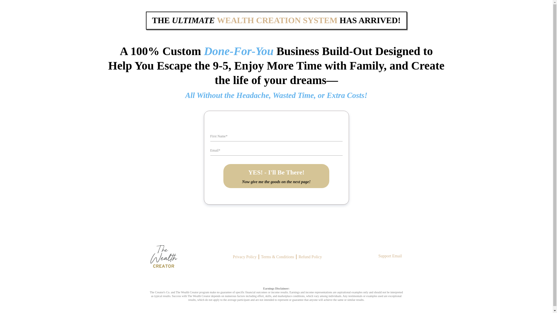 website screenshot of https://wealthbysarah.com/