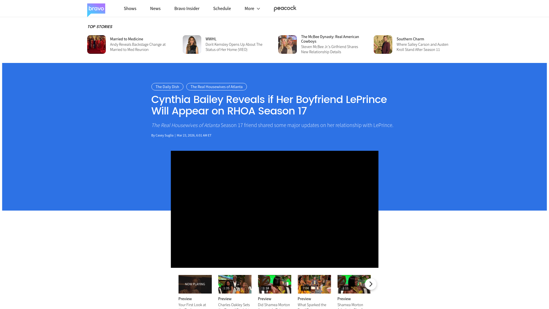 website screenshot of https://www.bravotv.com/the-daily-dish/cynthia-bailey-reveals-if-her-boyfriend-leprince-will-cameo-rhoa-season-17