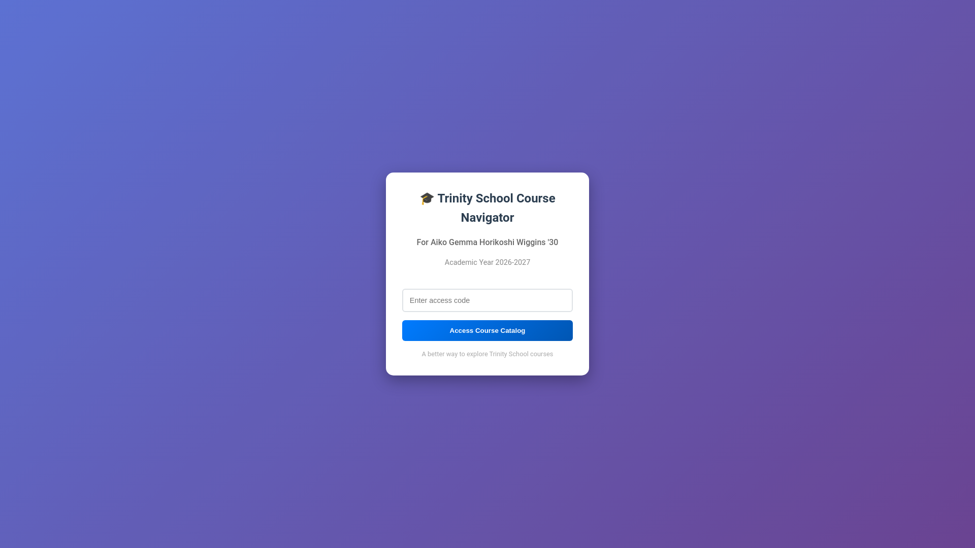 website screenshot of https://trinity-course-navigator.pages.dev/