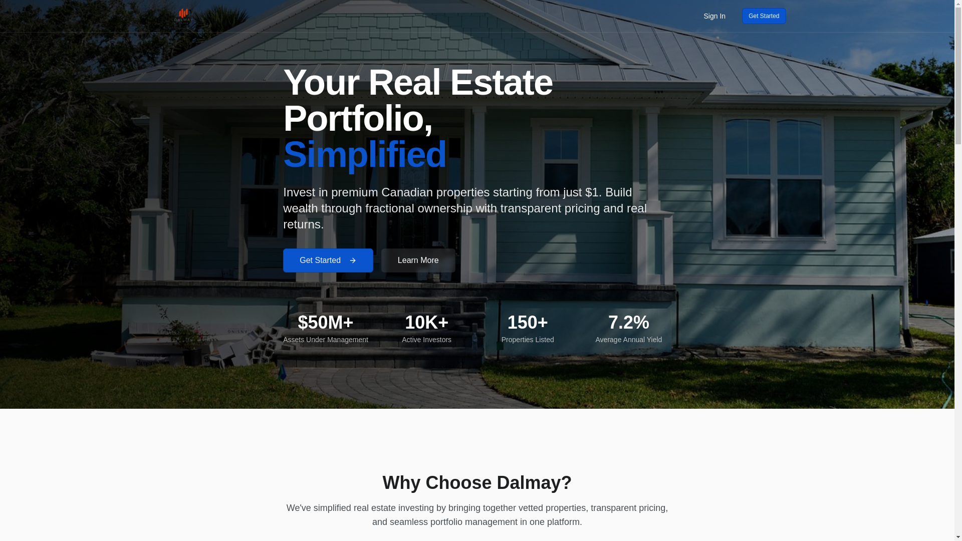 website screenshot of https://dalmay.co/