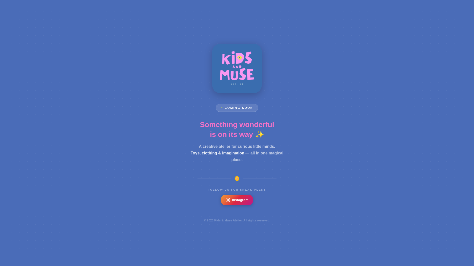 website screenshot of https://kidsandmuse.com/