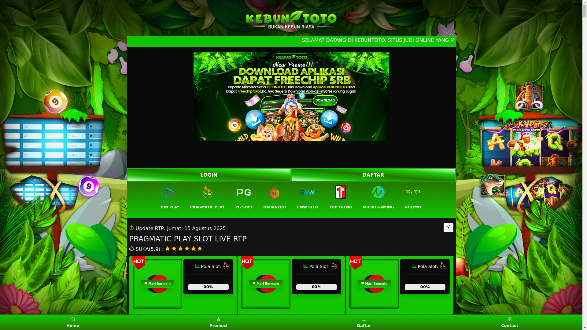 website screenshot of https://rtpkebuntoto34.xyz/