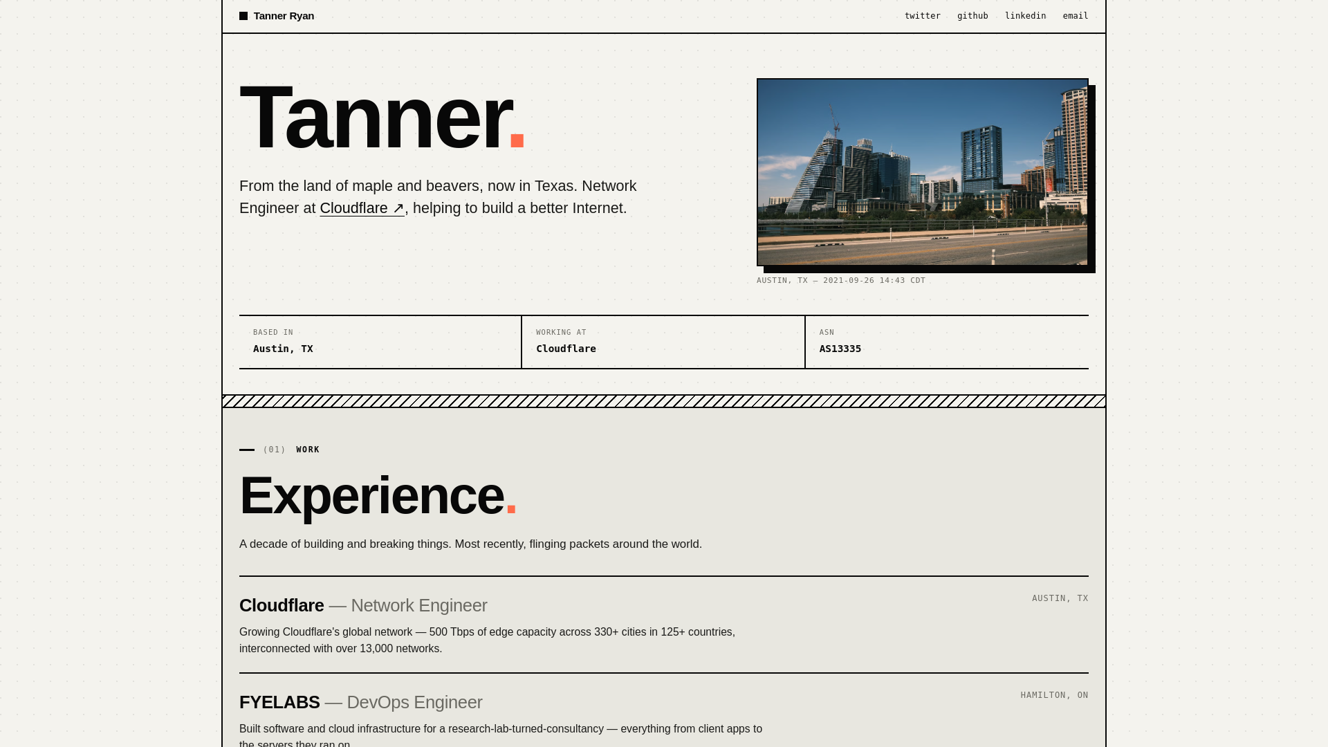 website screenshot of https://txryan-com.pages.dev/