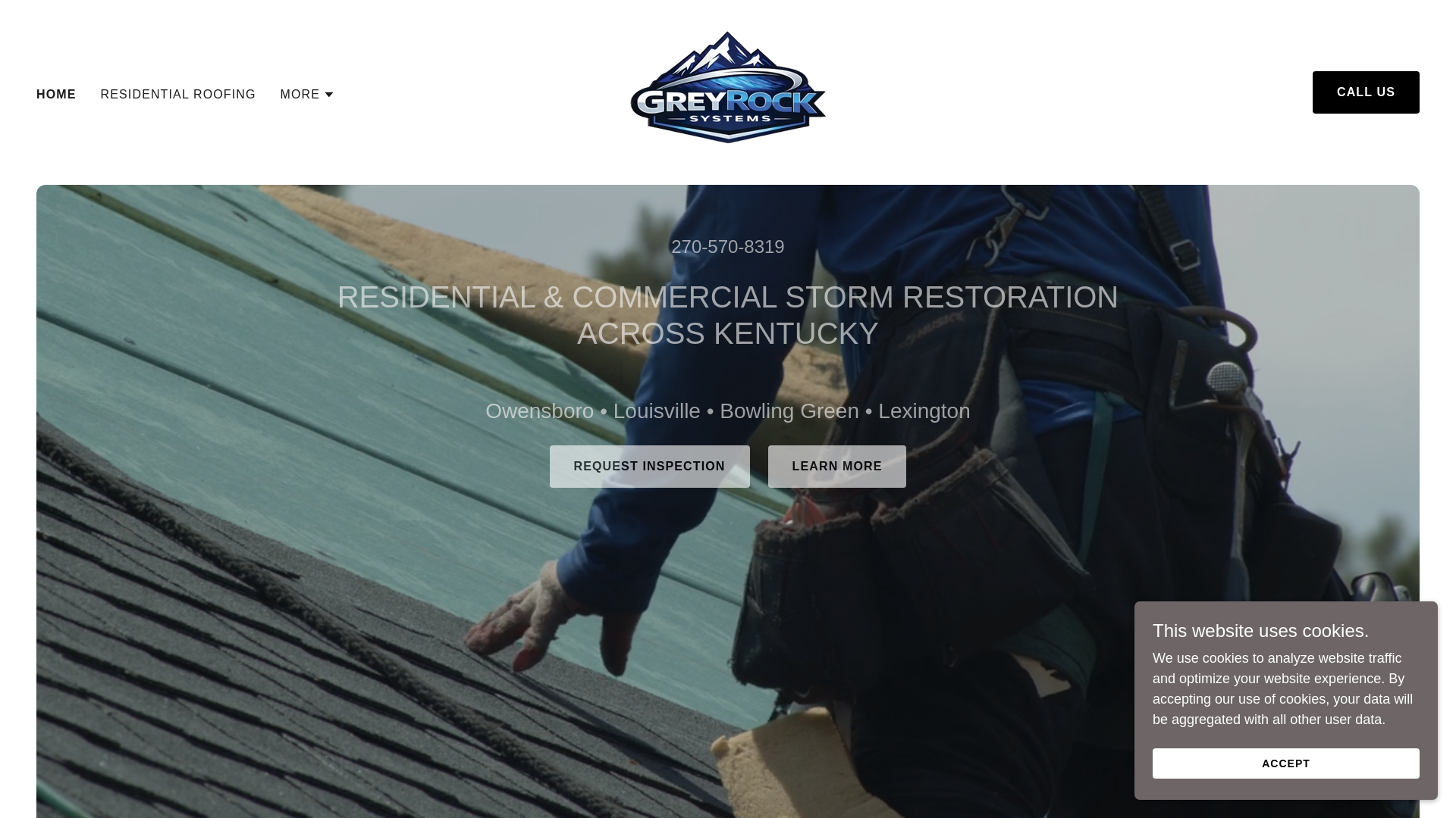 website screenshot of https://greyrocklouisville.com/