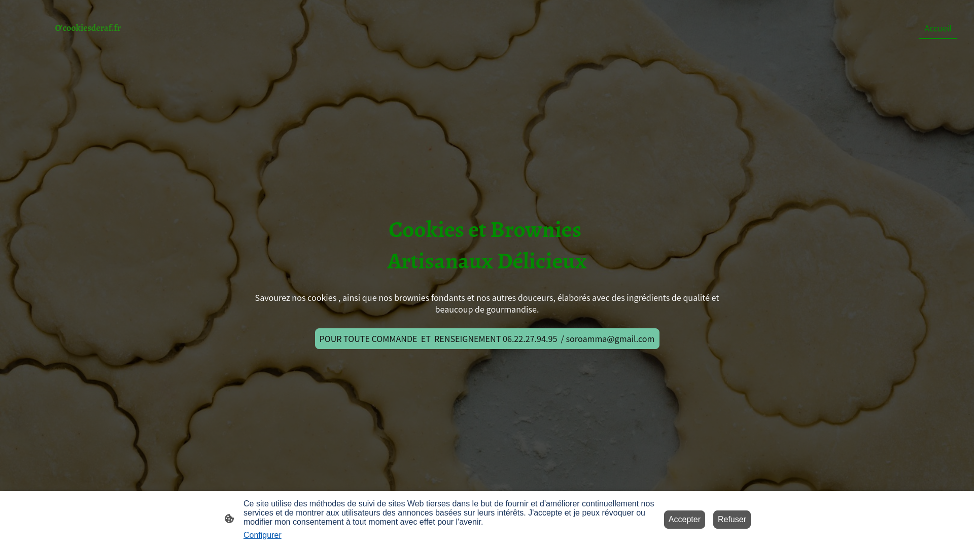 website screenshot of https://ocookiesderaf.fr