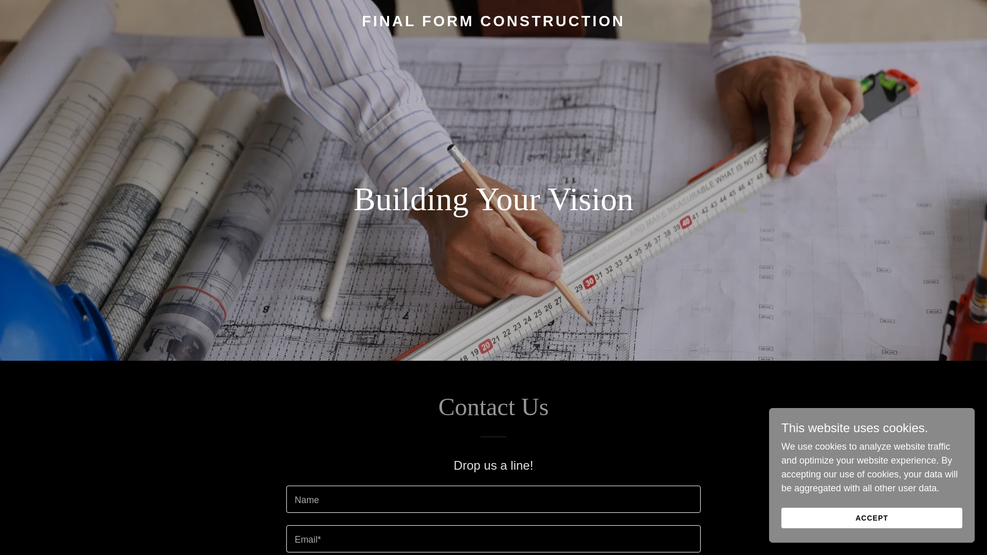 website screenshot of https://finalformconstruction.com/