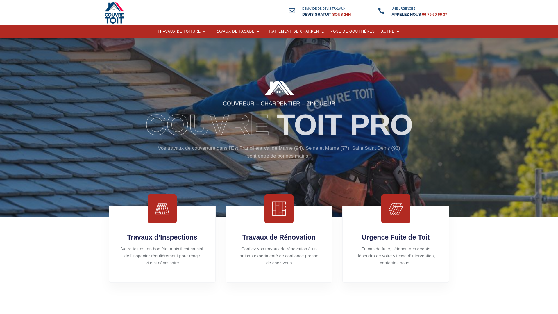 website screenshot of https://couvretoitpro.com/