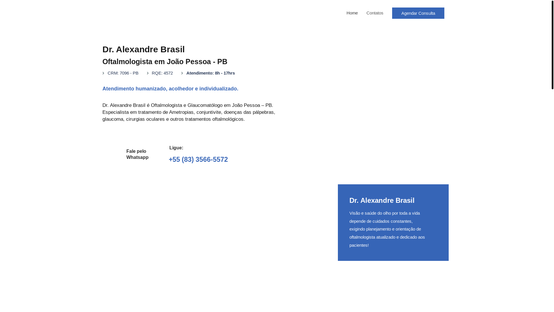 website screenshot of https://dralexandrebrasil.com.br/