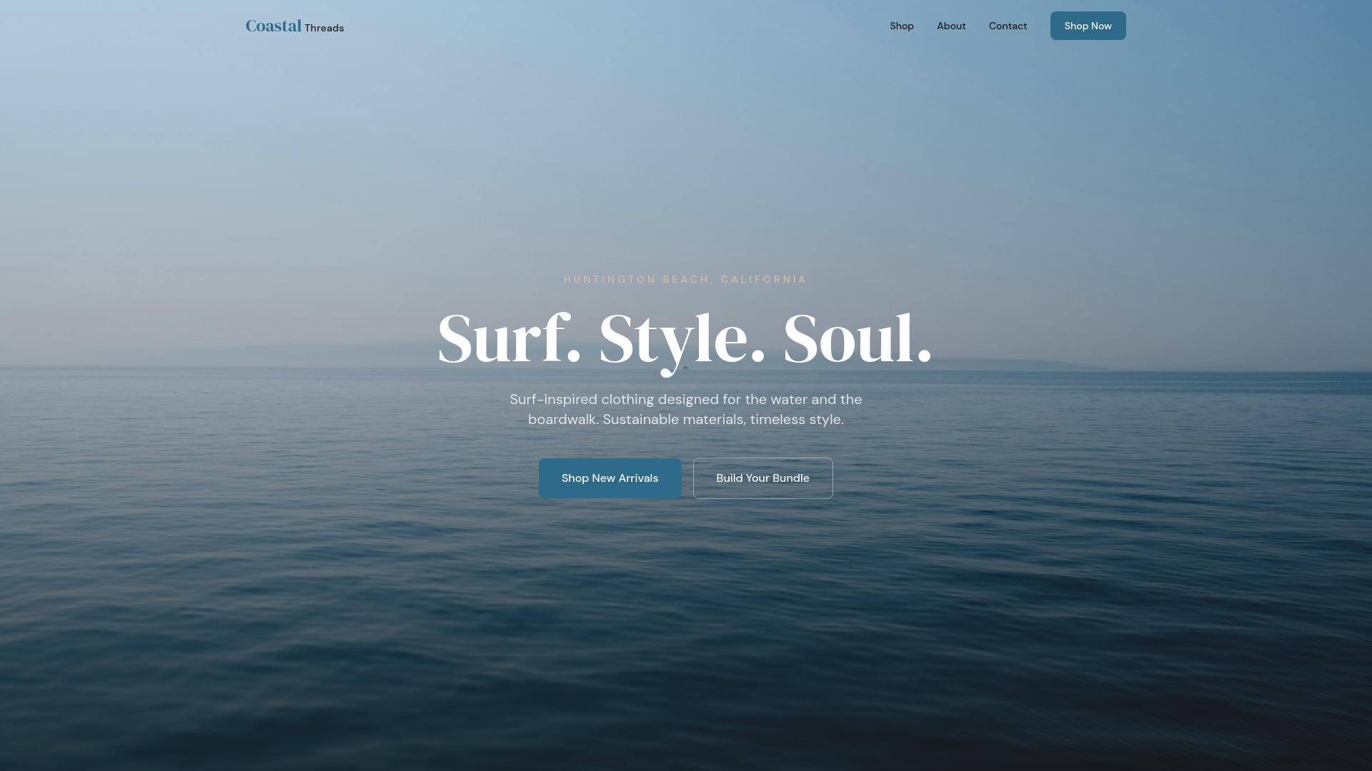 website screenshot of https://coastal-threads.pages.dev/