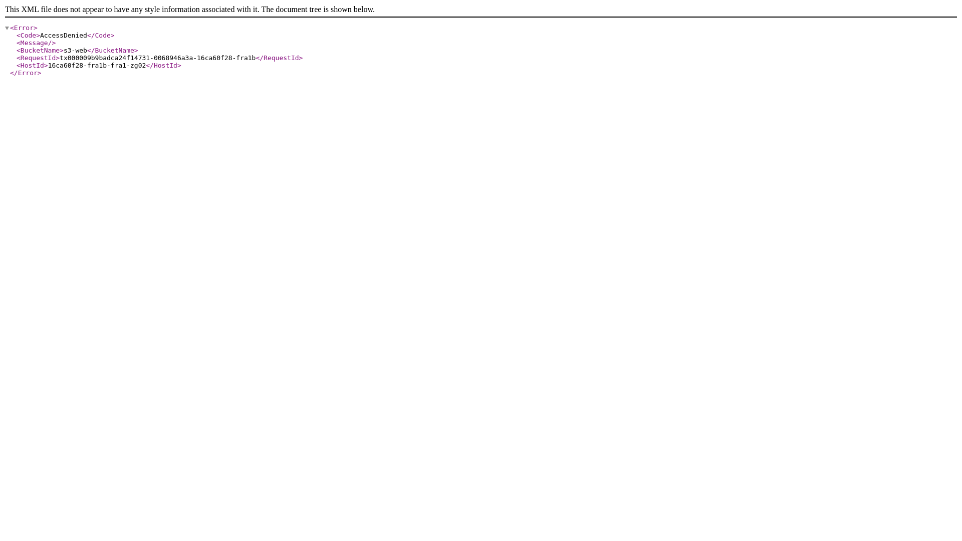 website screenshot of https://s3-web.fra1.digitaloceanspaces.com/