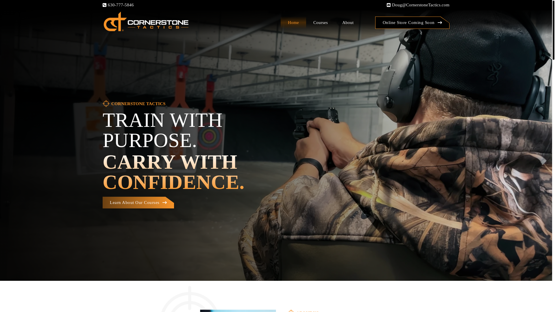 website screenshot of https://cornerstonetactics.com/