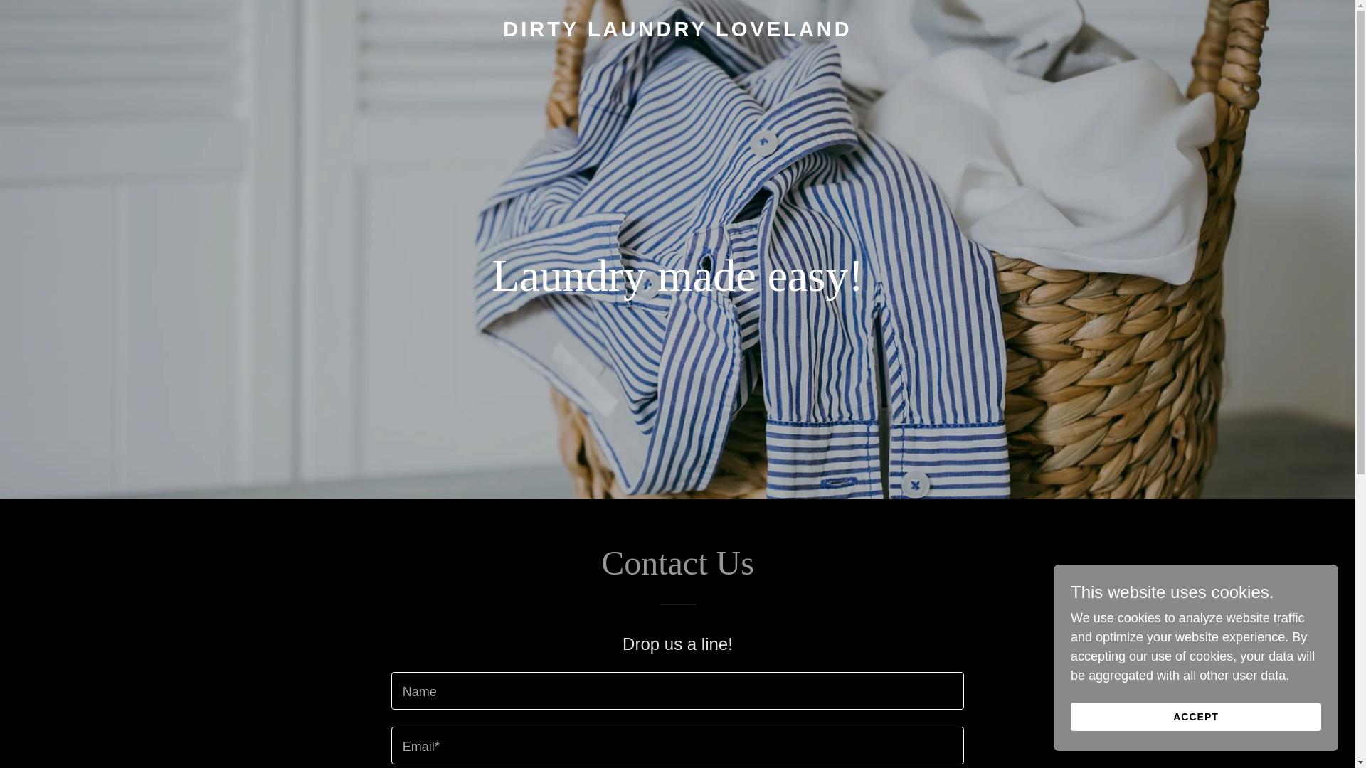 website screenshot of https://dirtylaundryloveland.com/