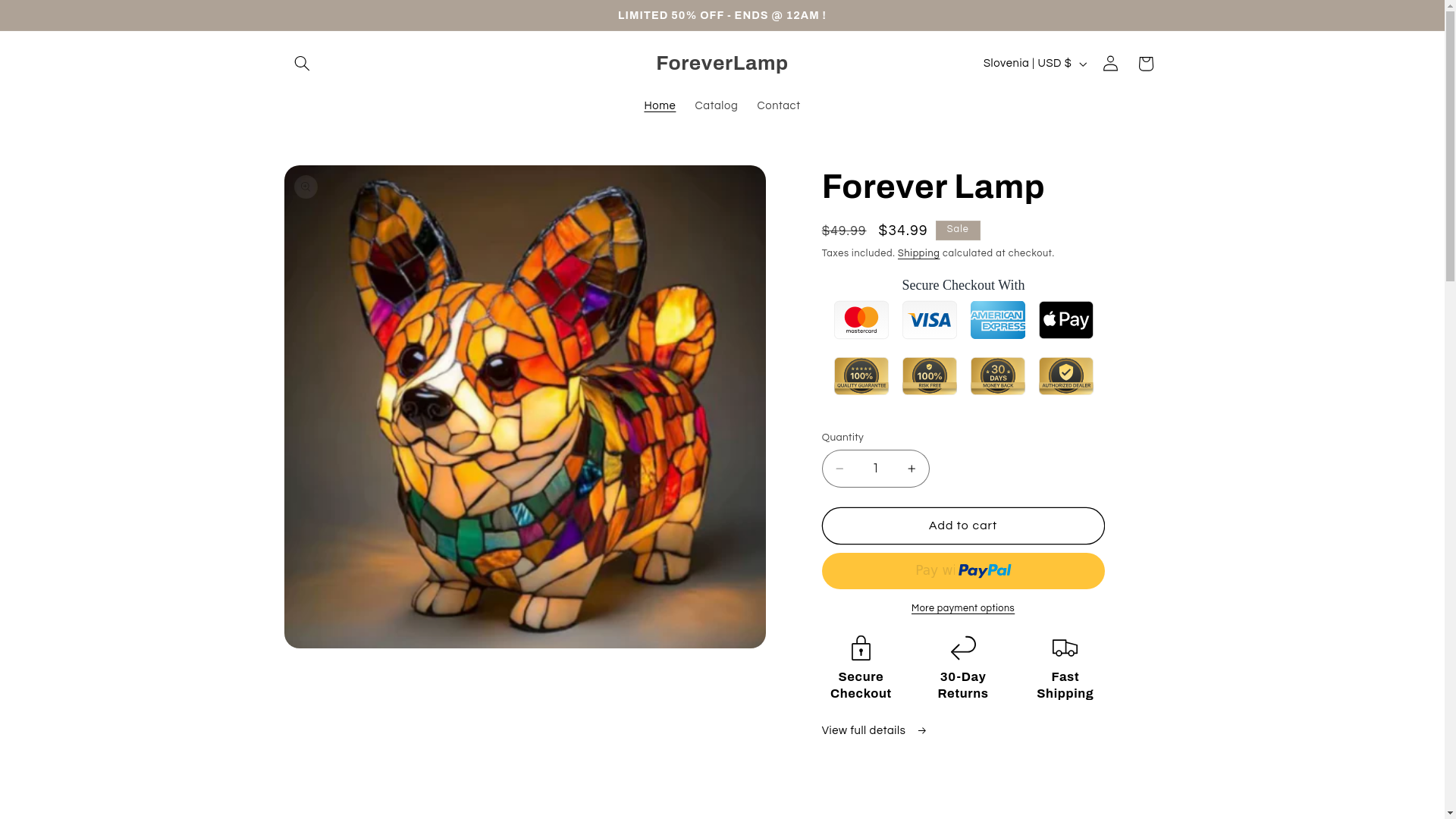 website screenshot of https://foreverlampp.com/