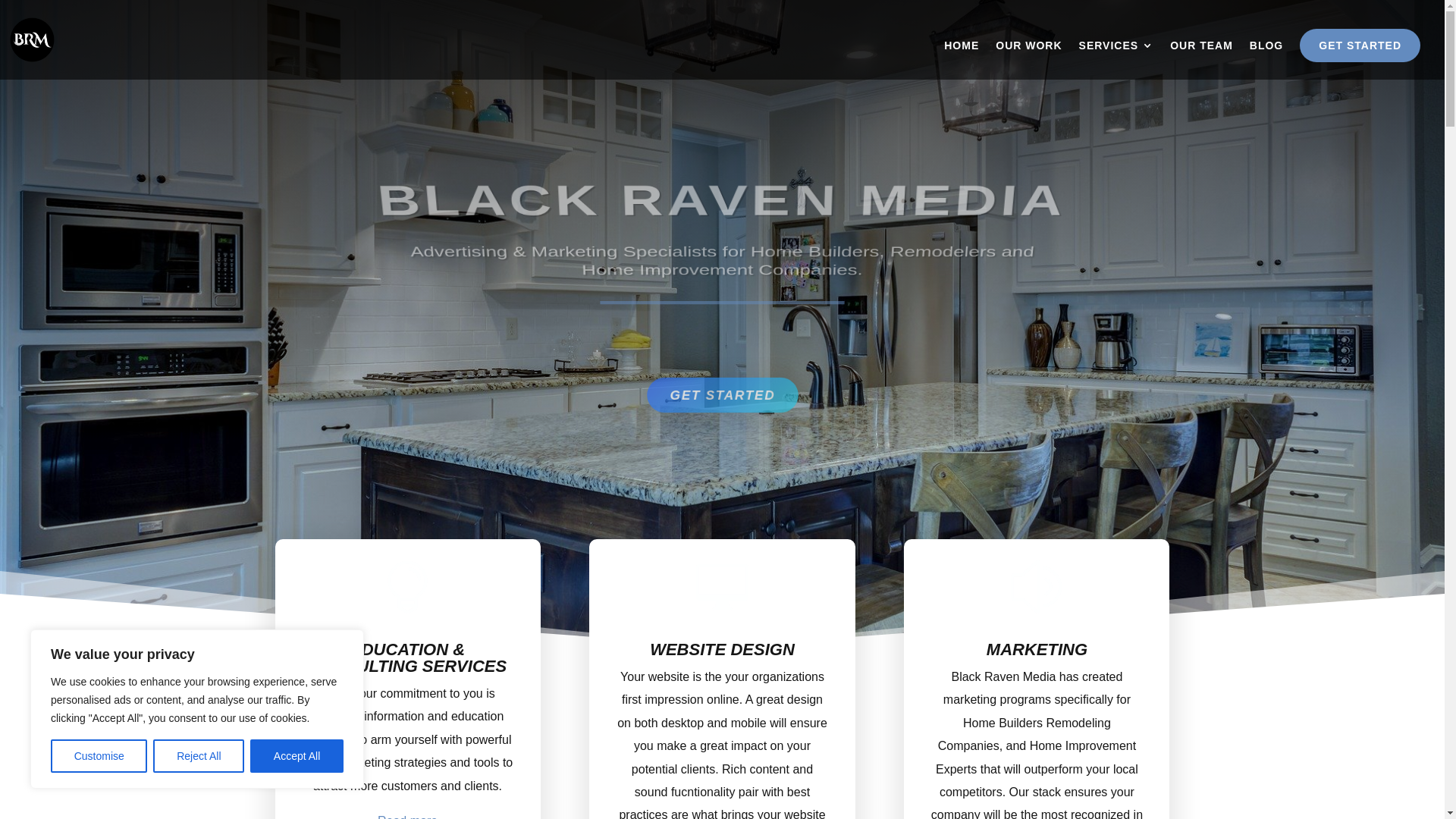 website screenshot of https://brandblackravenmediallc.com/