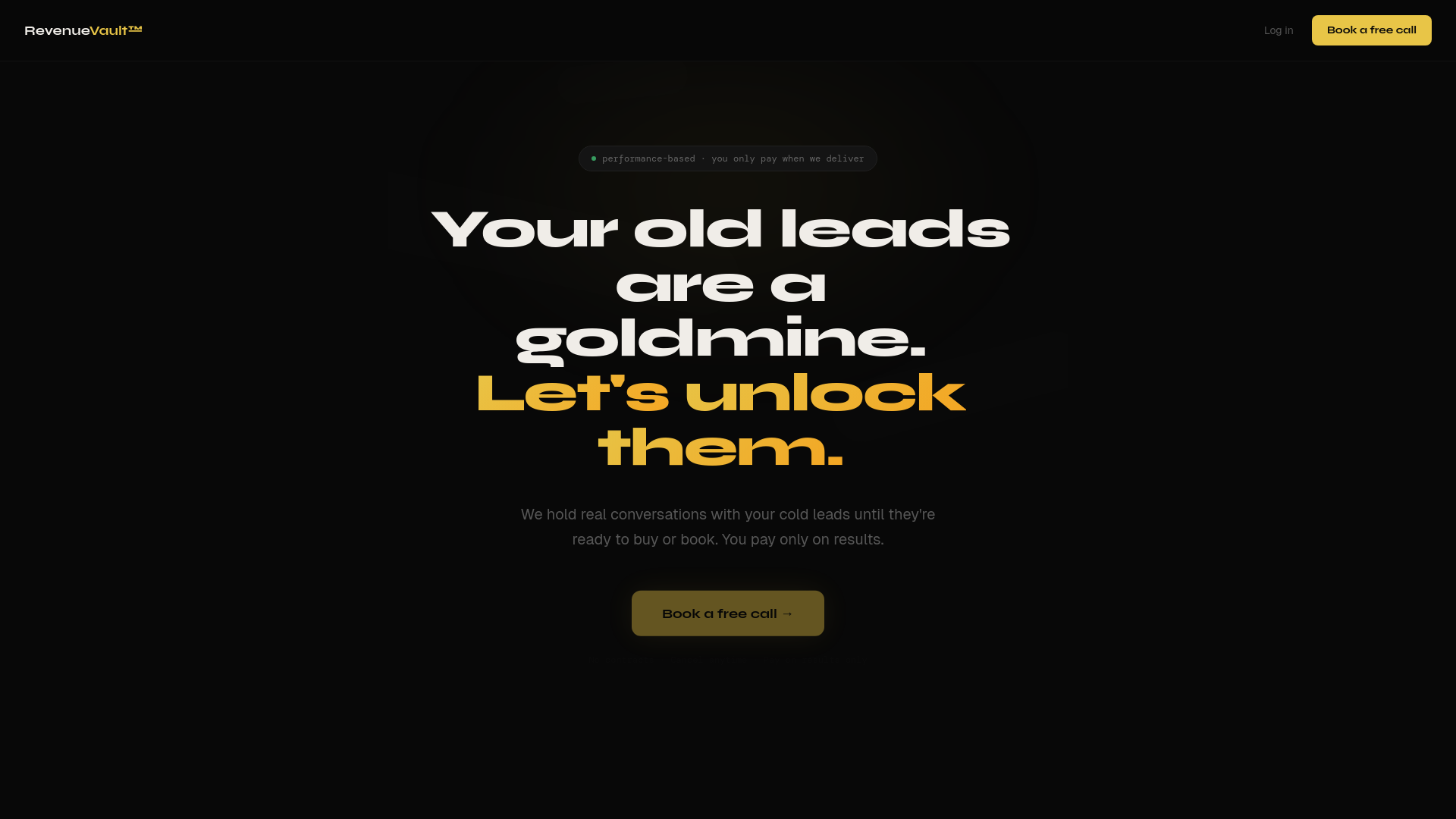 website screenshot of https://revenuevault.co/