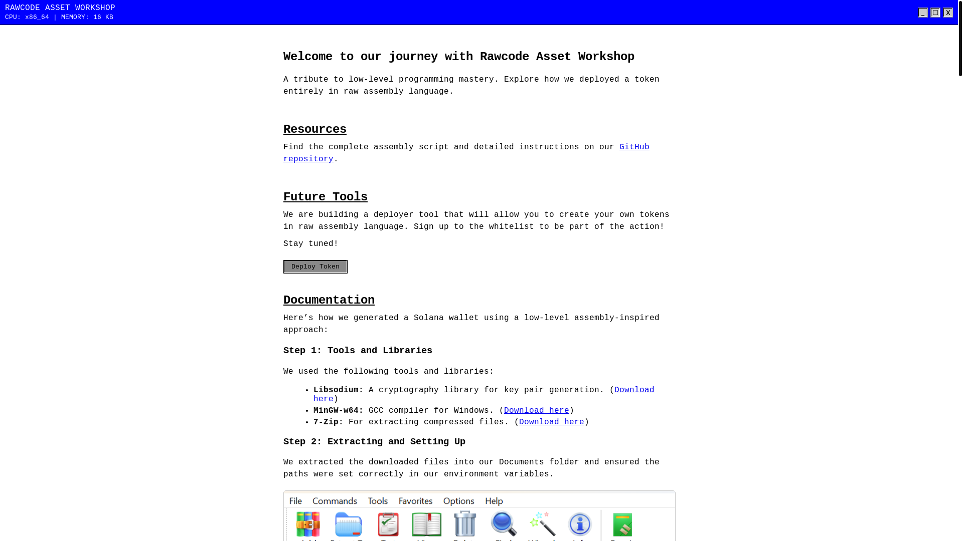 website screenshot of https://rawassets.net/