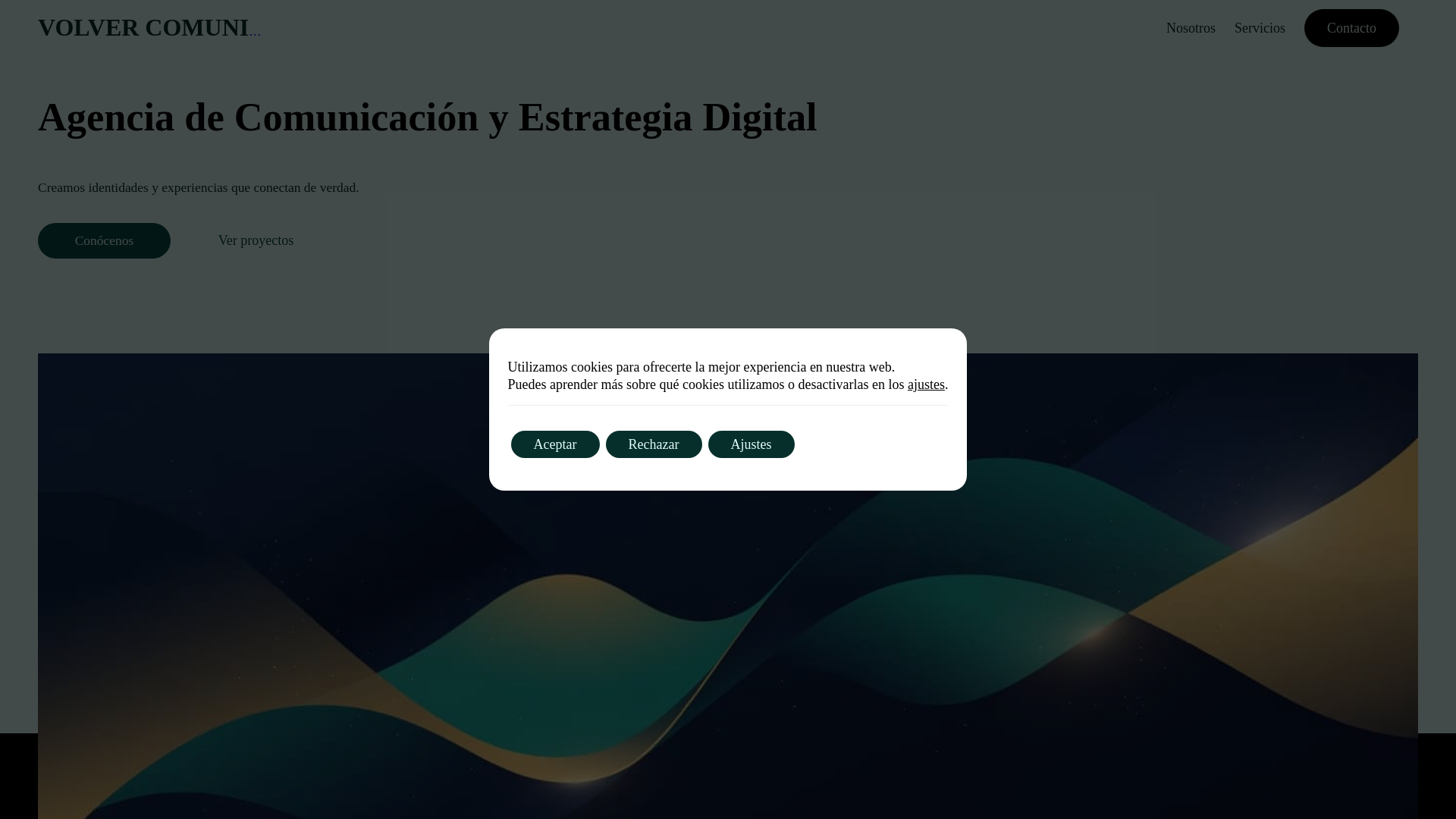 website screenshot of https://volvercomunicacion.es/