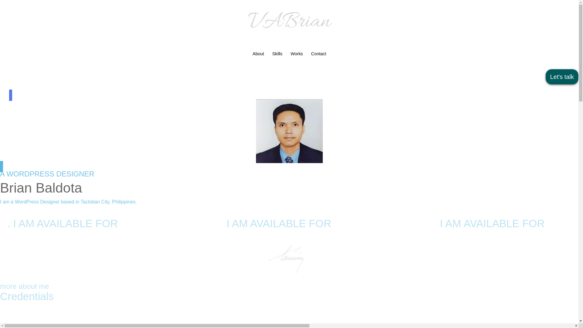 website screenshot of https://vabrian.site/
