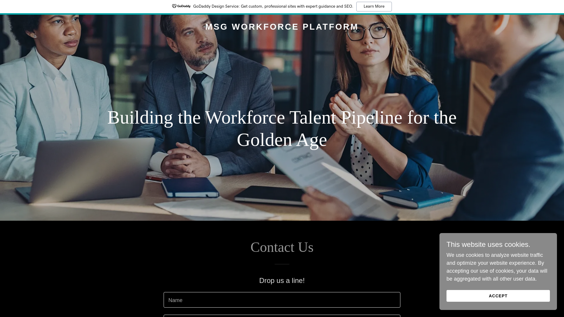 website screenshot of https://msg-workforce.com/