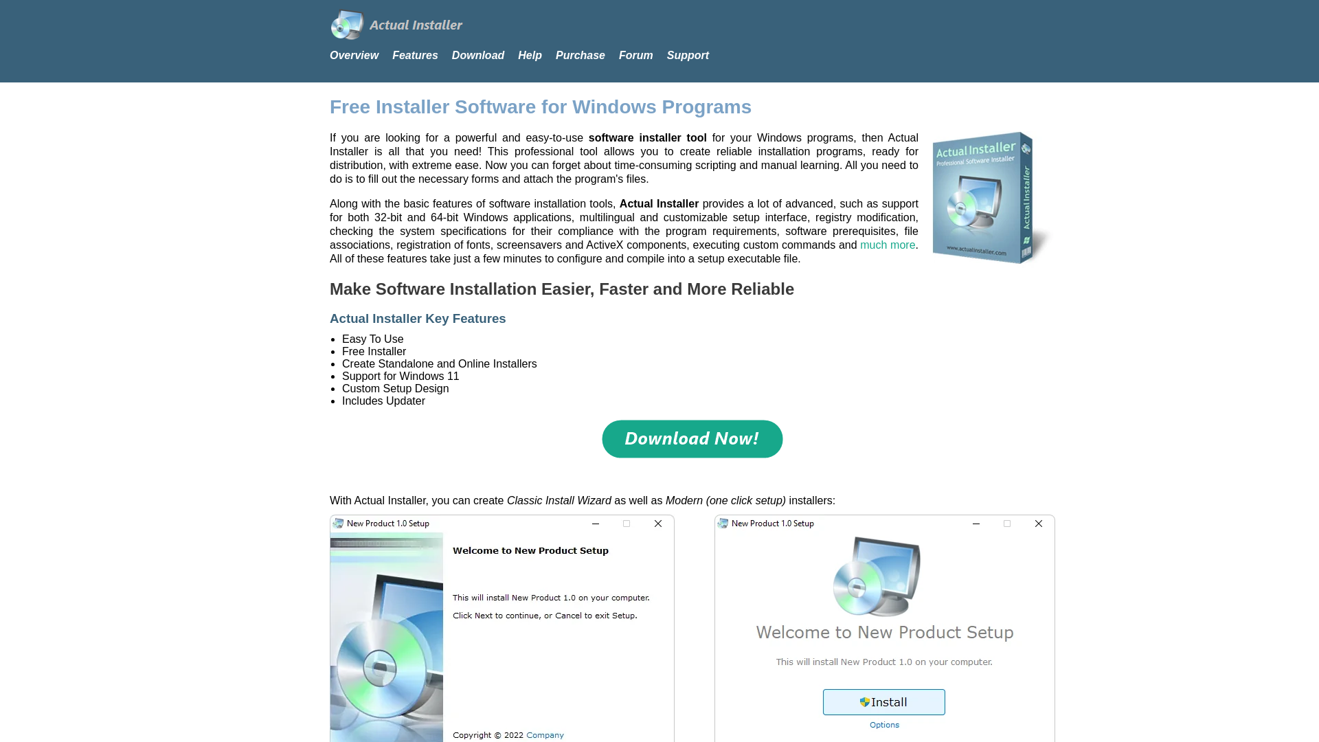 website screenshot of https://www.actualinstaller.com/