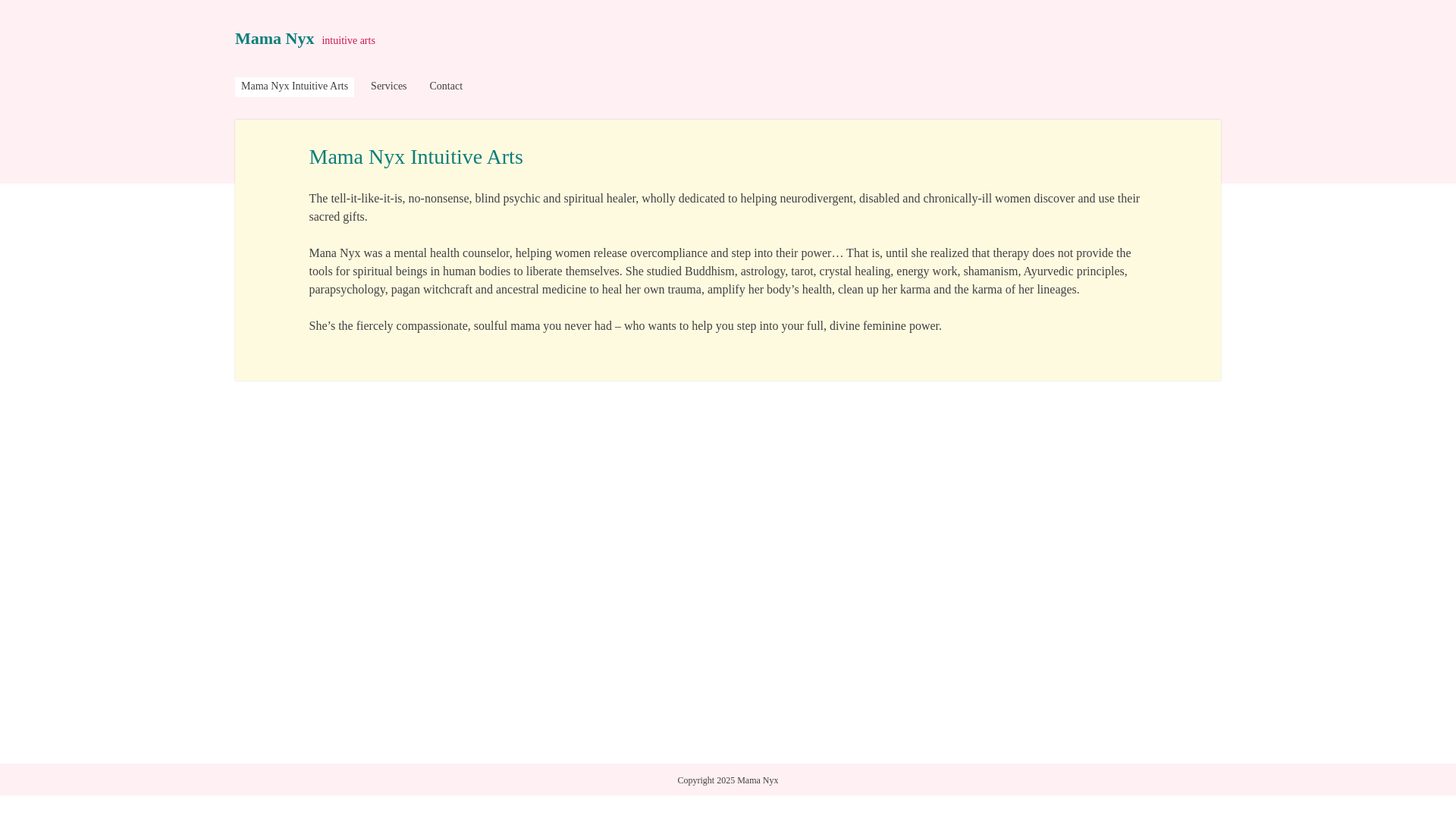 website screenshot of https://mamanyx.com/