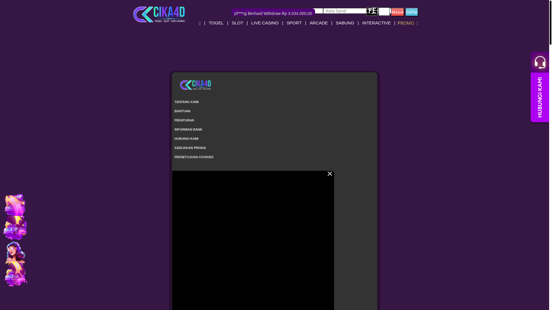 website screenshot of https://cika4dteam29.lat/
